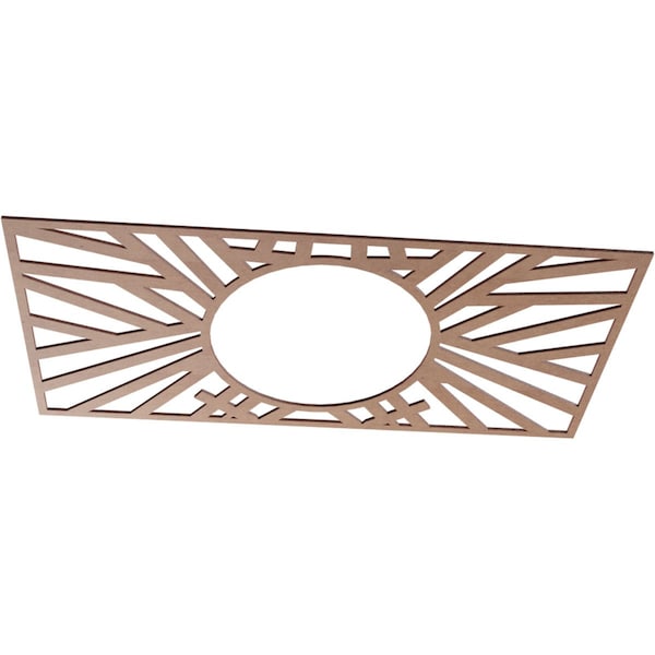 Hoover Wood Fretwork Pierced Ceiling Medallion, Wood (Paint Grade), 40W X 20H X 14 3/4ID X 1/4T